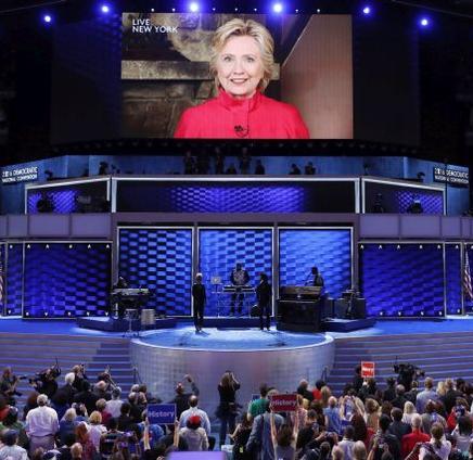 Clinton wins historic nomination, says glass ceiling cracked