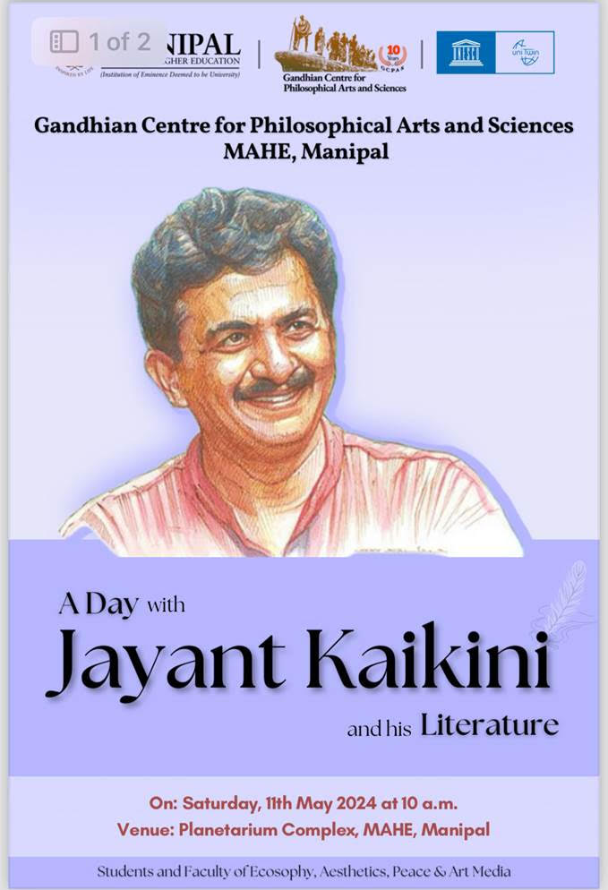 A Day with Jayant Kaikini and his literature,’ a day-long symposium on the literature