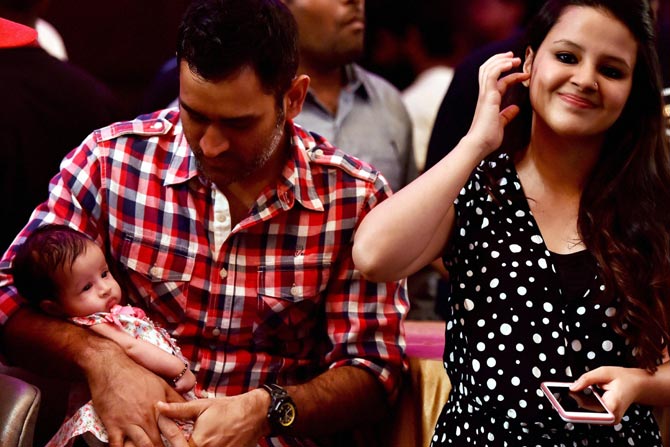 MS Dhoni takes daughter Ziva and wife Sakshi for teammate Dwayne Bravo’s song launch event