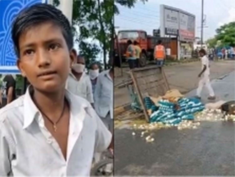 Indore Egg Seller’s Cart Overturned Allegedly Over Rs. 100 Bribe Indore Egg Seller’s Cart Overturned Allegedly Over Rs. 100 Bribe