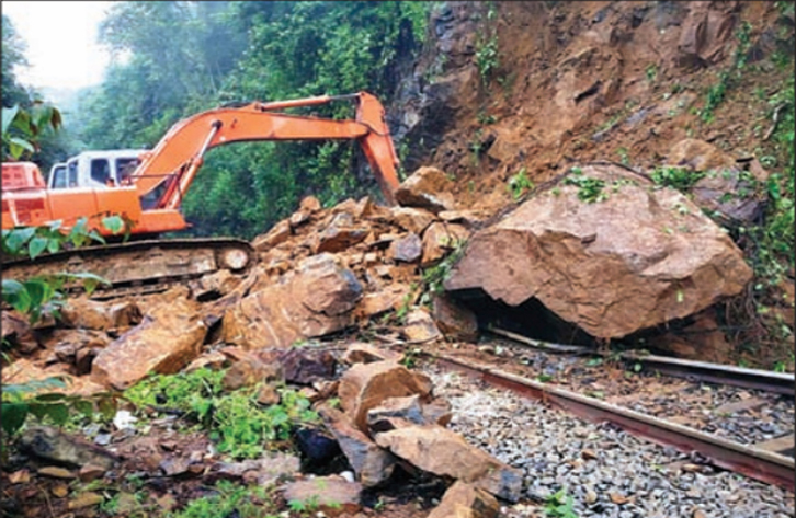 M’luru-B’luru rail track: Clearing landslides is a major challenge