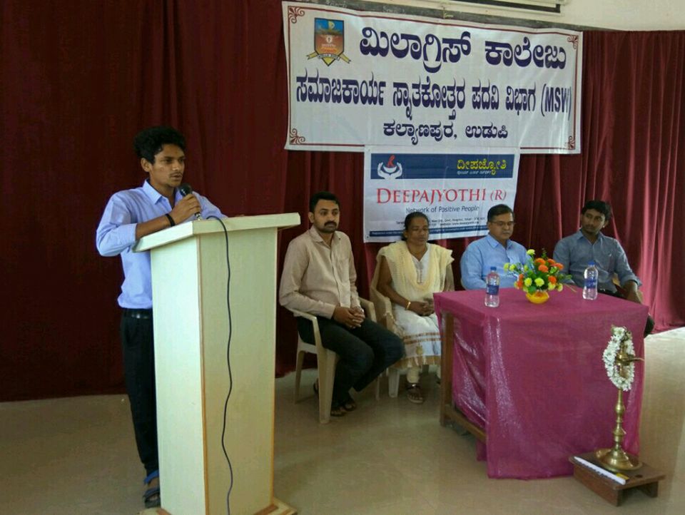 Awareness programme held on HIV - AIDS by MSW Dept. of Milagres College