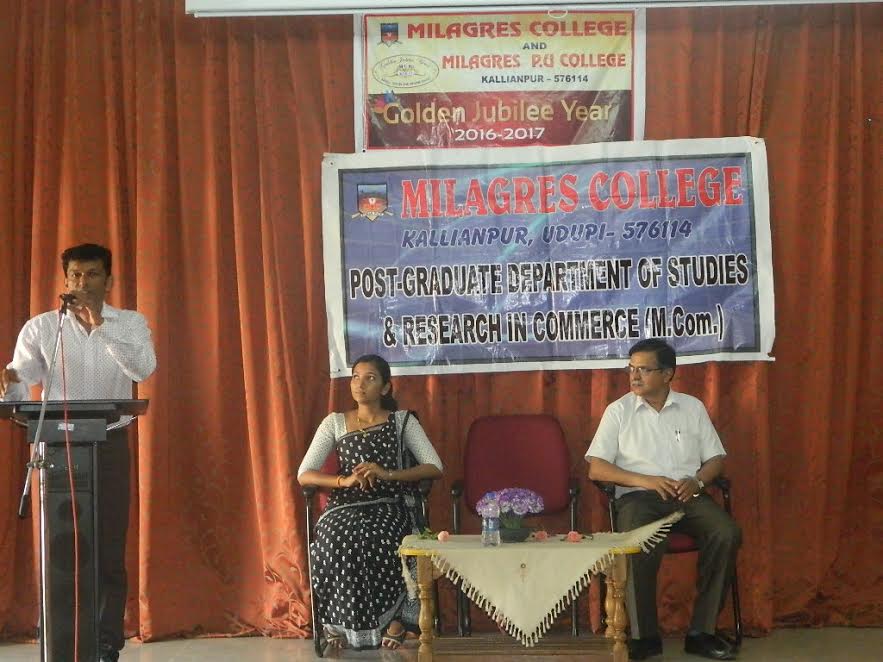 Guest lecture on Communication Skill and Future Plans at Milagres College, Kallianpur