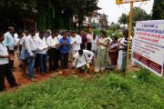 Guddali Puje held for road works in Kallianpur road