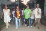 Krishna Hegde,Congress candidate with Cricketer Vinod Kambli Canvasing