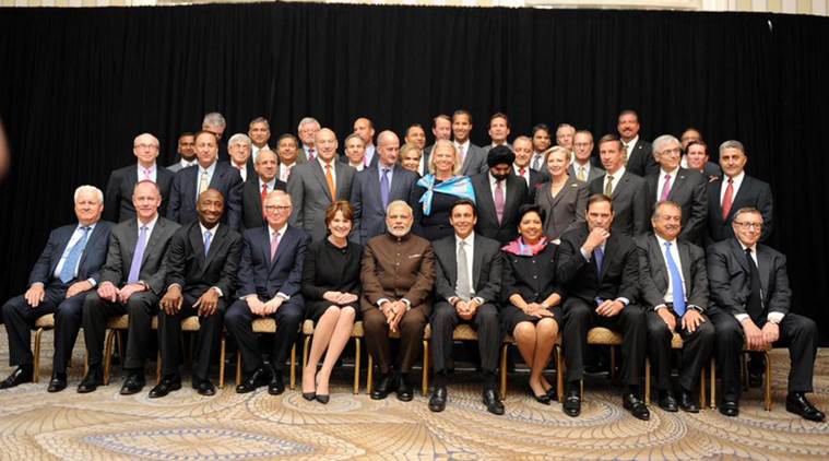 PM Narendra Modi meets with top CEOs, tells them India is open for business