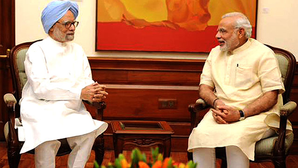 After attack, Manmohan Singh meets PM Narendra Modi