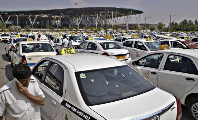 Taxi drivers hit streets, oppose new Ola rate card