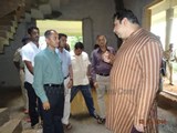 MLA Pramod Madhwaraj inspected under construction of  Udupi Traffic Police new building, Board High school buliding.