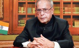 Within hours of wife’s cremation, President Pranab Mukherjee back at work