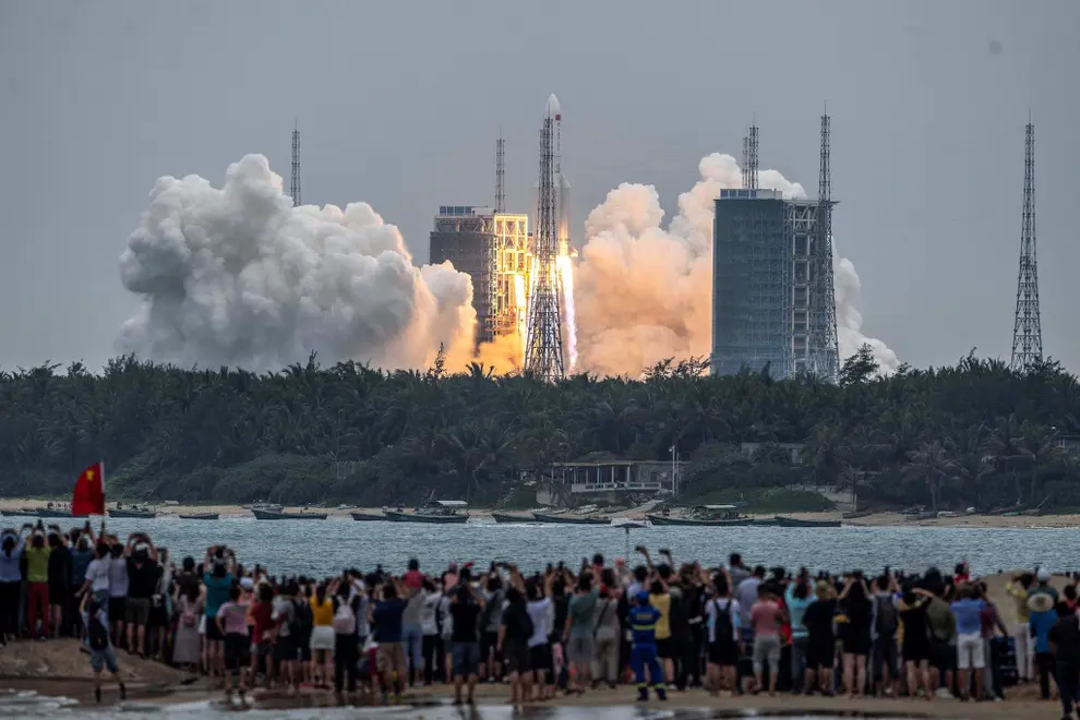 ‘Out of control’ Chinese rocket falls over Indian ocean