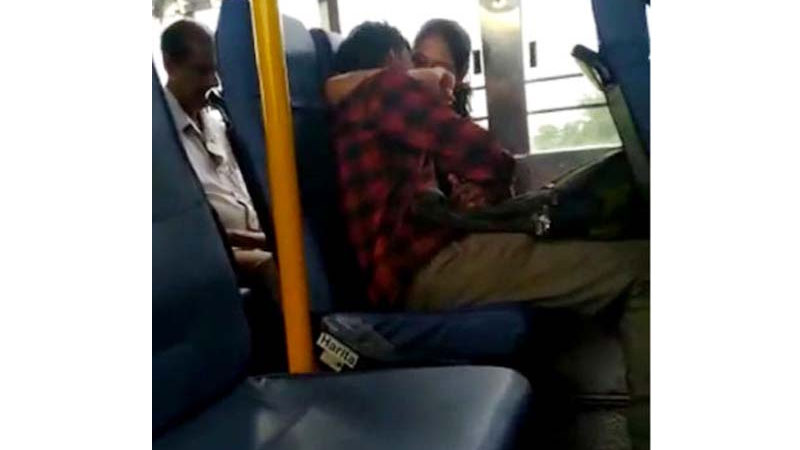 Video of young couple kissing in bus goes viral
