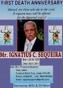 late Ignatious C. Sequira